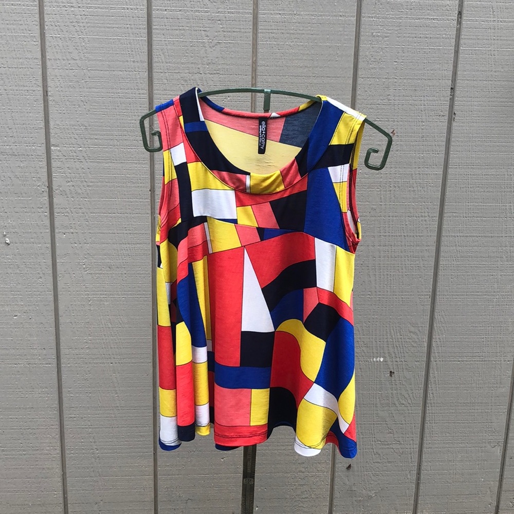 Color-block playful blouse